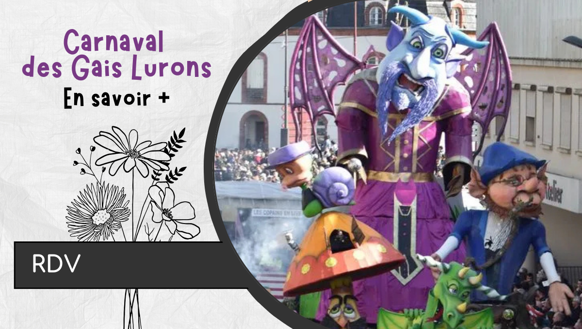 Bannière de présentation pour un article de blog sur le carnaval des Gais Lurons